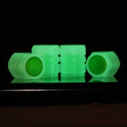 4pcs / Set Luminous Tire Valve Cap Electric Motorcycle Vacuum Tire Valve Cover, Style: Split Effect(Blue)