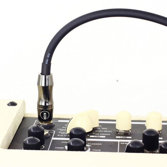 KGR Guitar Cable Keyboard Drum Audio Cable, Specification: 1m(Elbow Straight Jack)