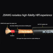 KGR Guitar Cable Keyboard Drum Audio Cable, Specification: 10m(Elbow Straight Jack)
