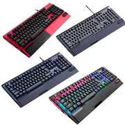 LANGTU K1000 104 Keys Luminous Wired Keyboard, Cable Length: 1.5m(Black Black Shaft Ice Blue Light)