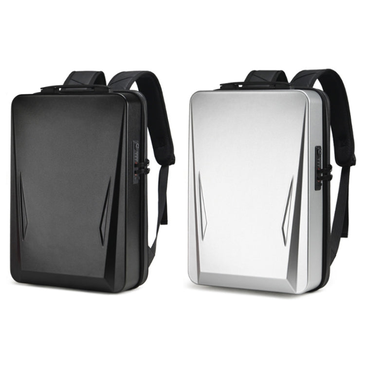Men PC Hard Shell Gaming Computer Backpack For 15.6-17.3 Inch(Silver)