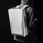 Men PC Hard Shell Gaming Computer Backpack For 15.6-17.3 Inch(Silver)