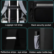 ABS Hard Shell Gaming Computer Backpack, Color: 17.3 inches (Black)