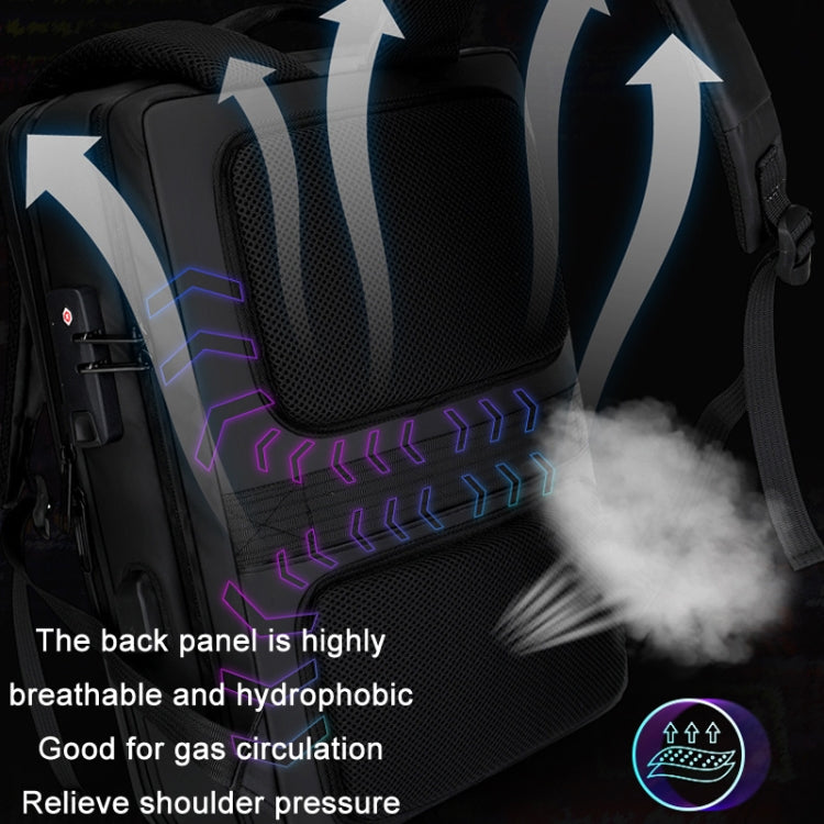 ABS Hard Shell Gaming Computer Backpack, Color: 17.3 inches (Black)