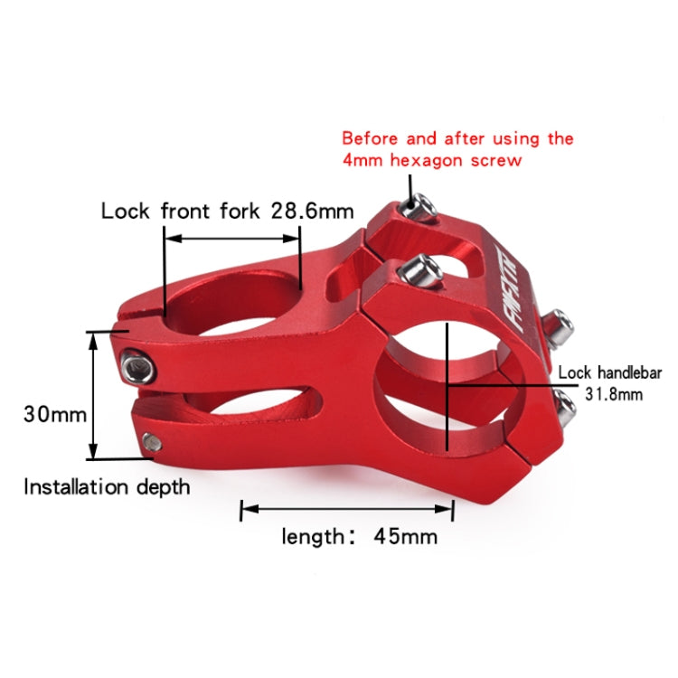 FMFXTR Mountain Bike Stem Tap Accessories Bicycle Hollow Riser(Gold)