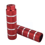 FMFXTR Bicycle Back Seat Foot Pedal Universal Back Rear Post, Color: Red Large Hole Long