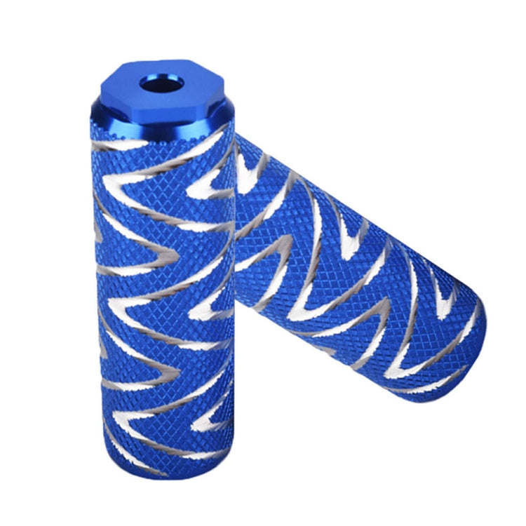 FMFXTR Bicycle Back Seat Foot Pedal Universal Back Rear Post, Color: Blue Small Hole Short