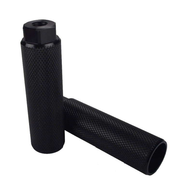 FMFXTR Bicycle Back Seat Foot Pedal Universal Back Rear Post, Color: Black Large Hole Long