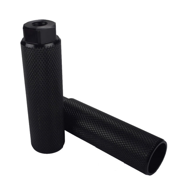 FMFXTR Bicycle Back Seat Foot Pedal Universal Back Rear Post, Color: Black Large Hole Long
