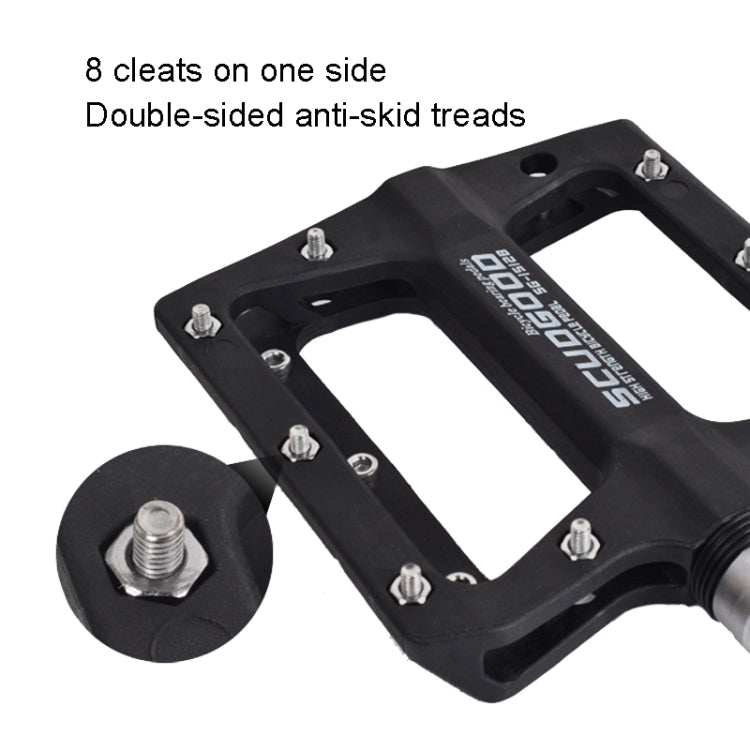 FMFXTR Mountain Bicycle Pedal Nylon Fiber Bearing Non-Slip Pedal(SG-12B Blue)