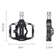 A Pair WEST BIKING YP0802086 Mountain Bike Aluminum Bearing Pedals(Blue)