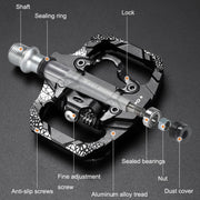 A Pair WEST BIKING YP0802086 Mountain Bike Aluminum Bearing Pedals(Blue)