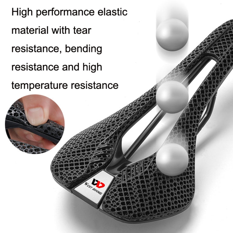 WEST BIKING YP0801130 Bicycle Comfort Honeycomb Seat Cushion(Black)