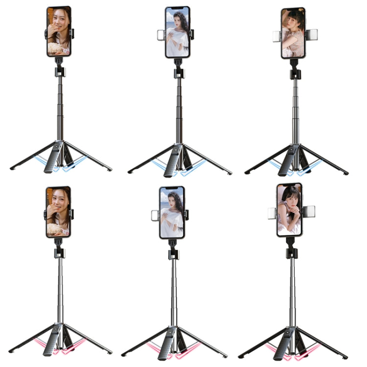 Mobile Phone Live Bracket Bluetooth Telescopic Selfie Tripod, High: 100CM (Stainless Steel)