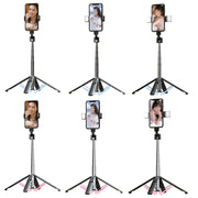Mobile Phone Live Bracket Bluetooth Telescopic Selfie Tripod, High: 100CM (Stainless Steel)