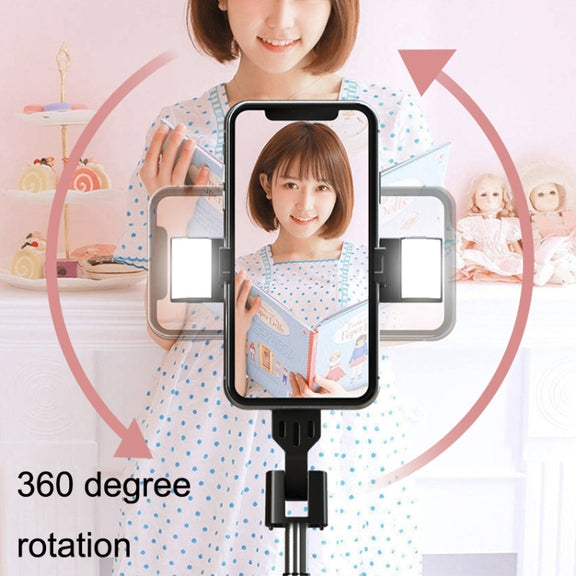 Mobile Phone Live Bracket Bluetooth Telescopic Selfie Tripod, High: 100CM (Stainless Steel)