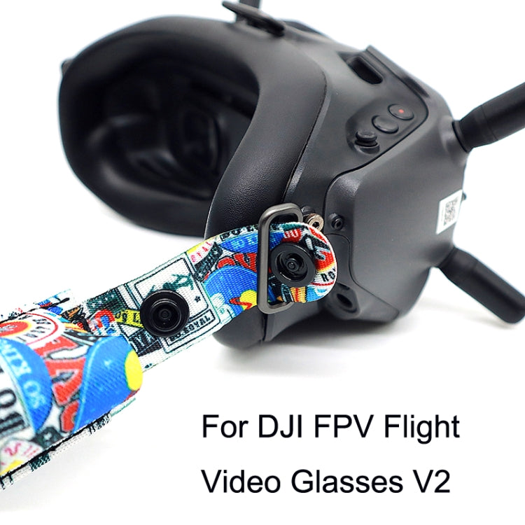 Flight Video Glasses Graffiti Color Headband Fixed Strap For DJI FPV Goggles V2 Strap
