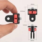 1/4 Inch Screw Converter Tripod Adapter for Sport Camera(Black)