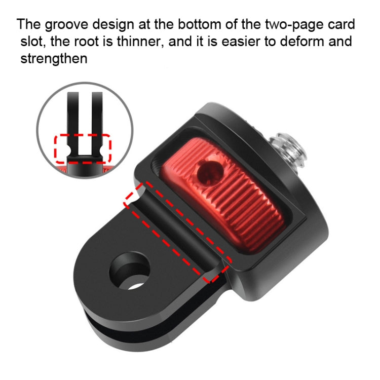 1/4 Inch Screw Converter Tripod Adapter for Sport Camera(Black)