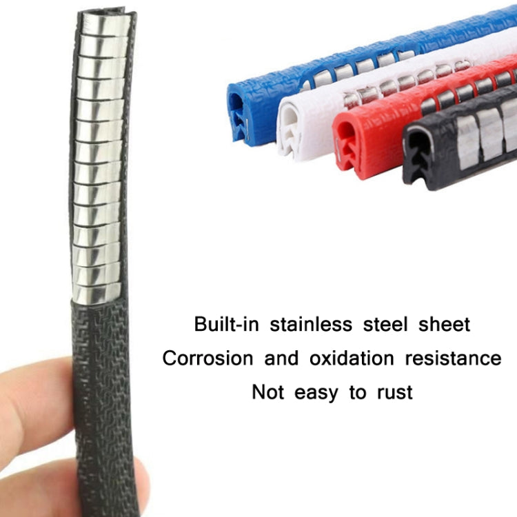 5m U-shaped Non-stick Car Rubber Seal Bumper(Blue)