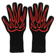 1 Pair High Temperature Resistant Silicone BBQ Gloves  Anti-Scalding Gloves(Big Flame Red) - Safety Gloves by PMC TechLife | Online Shopping South Africa | PMC TechLife