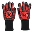 1 Pair High Temperature Resistant Silicone BBQ Gloves  Anti-Scalding Gloves(Scalpel Red) - Safety Gloves by PMC TechLife | Online Shopping South Africa | PMC TechLife