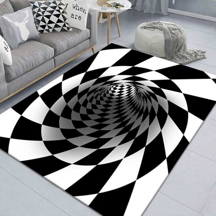 3D Geometric Stereo Trap Vision Living Room Bedroom Carpet, Size: 40x60cm(Rectangular Vision G)