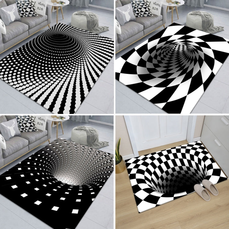 3D Geometric Stereo Trap Vision Living Room Bedroom Carpet, Size: 40x60cm(Rectangular Vision G)