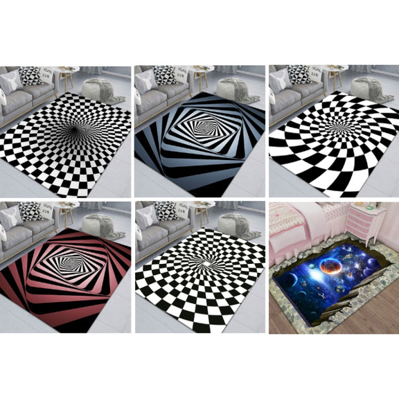 3D Stereo Rectangular Visual Geometric Living Room Carpet, Size: 140x200cm(11)