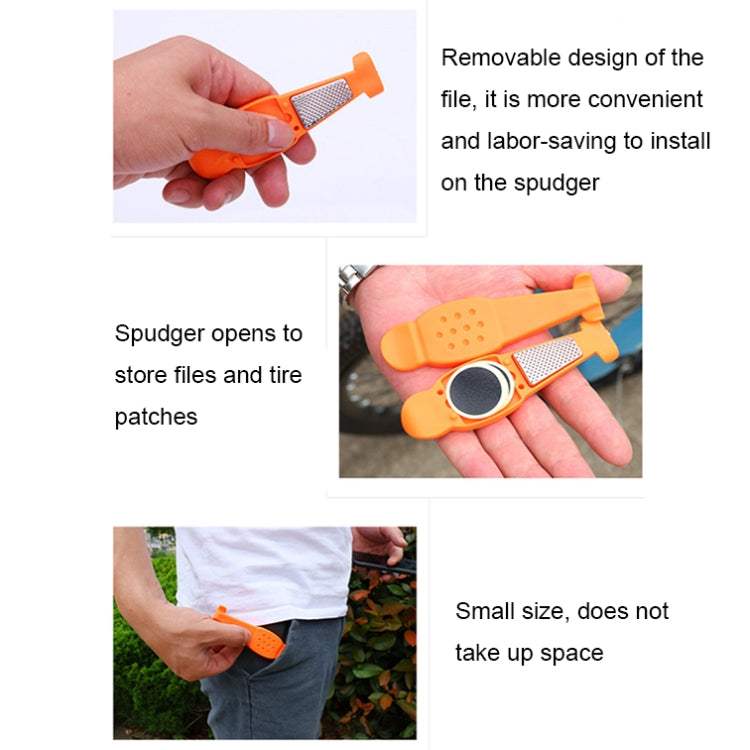 Multifunctional Bicycle Tire Changing Tool, Color: Black+5 Tire Patches