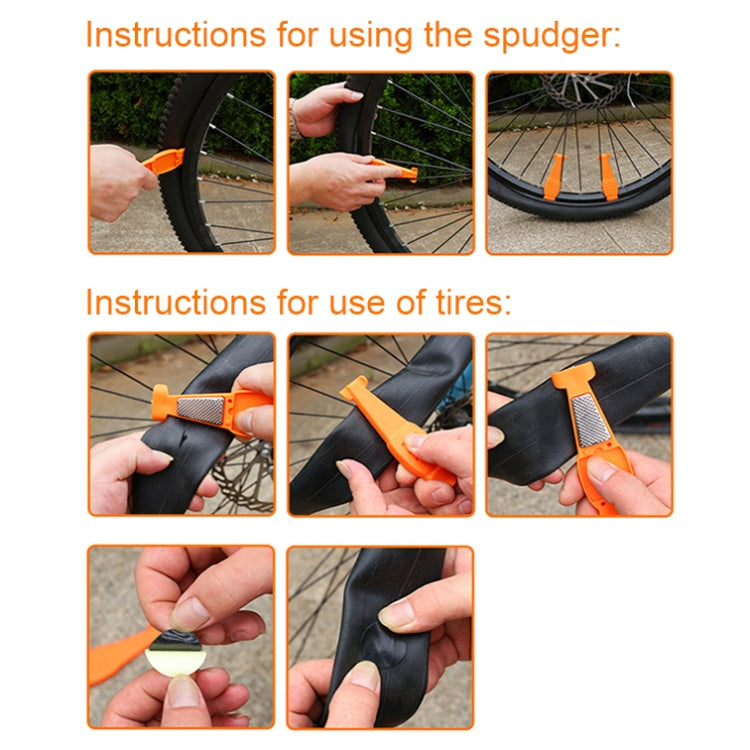 Multifunctional Bicycle Tire Changing Tool, Color: Black+5 Tire Patches