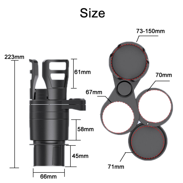 Car Multifunctional Retractable Rotating Water Cup Holder(SD-1048)