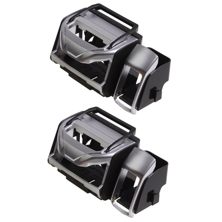 2 PCS SD-1012 Car Multifunctional Drink Holder Garbage Box(Silver)