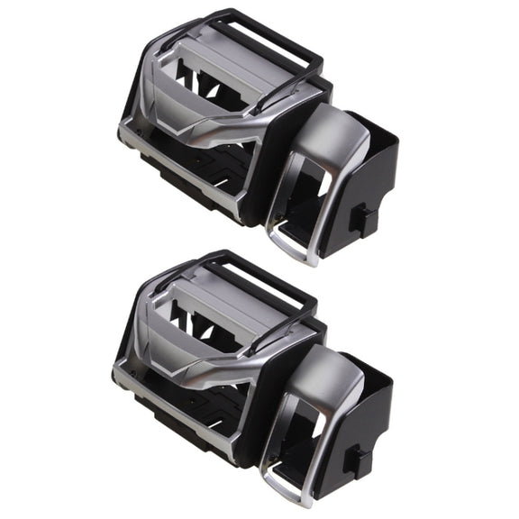 2 PCS SD-1012 Car Multifunctional Drink Holder Garbage Box(Silver)