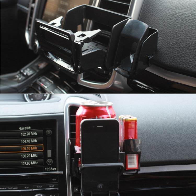 2 PCS SD-1012 Car Multifunctional Drink Holder Garbage Box(Black)