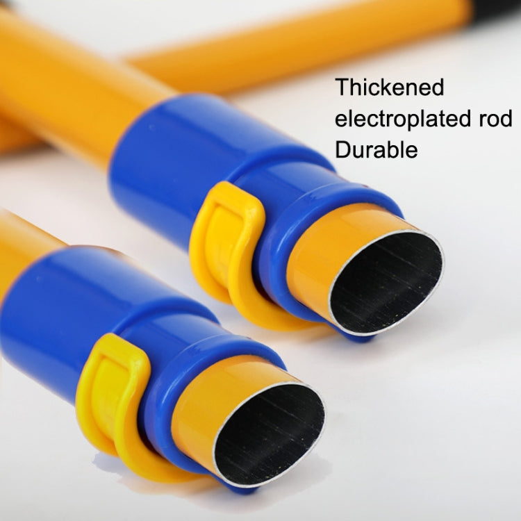 Retractable Curved Rod Soft Fur Car Wash Mop(Yellow Blue)