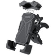 L101+M011 Outdoor Cycling Mechanical Locking Phone Holder(Black) - Holders by PMC TechLife | Online Shopping South Africa | PMC TechLife | Buy Now Pay Later Mobicred