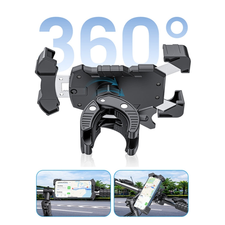 L101+M011 Outdoor Cycling Mechanical Locking Phone Holder(Gray)