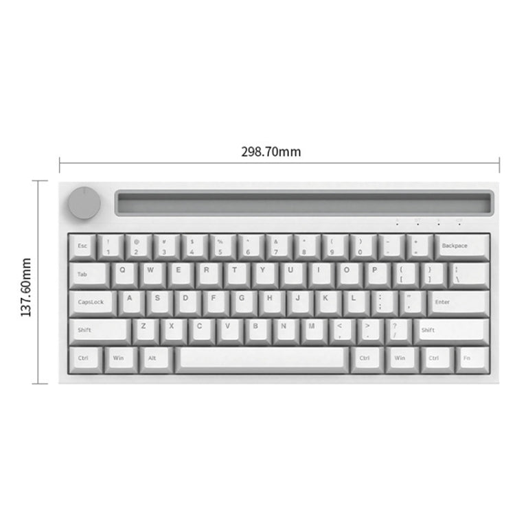Ajazz K620T 62 Keys Bluetooth Wireless Dual Mode Mechanical Keyboard, Style: Blue Shaft (Black)