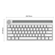 Ajazz K620T 62 Keys Bluetooth Wireless Dual Mode Mechanical Keyboard, Style: Blue Shaft (Black)