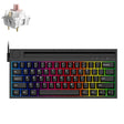 Ajazz K620T 62 Keys Bluetooth Wireless Dual Mode Mechanical Keyboard, Style: Pink Shaft (Black) - free shipping - PMC TechLife - Order now!