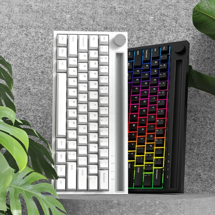 Ajazz K620T 62 Keys Bluetooth Wireless Dual Mode Mechanical Keyboard, Style: Blue Shaft (White)