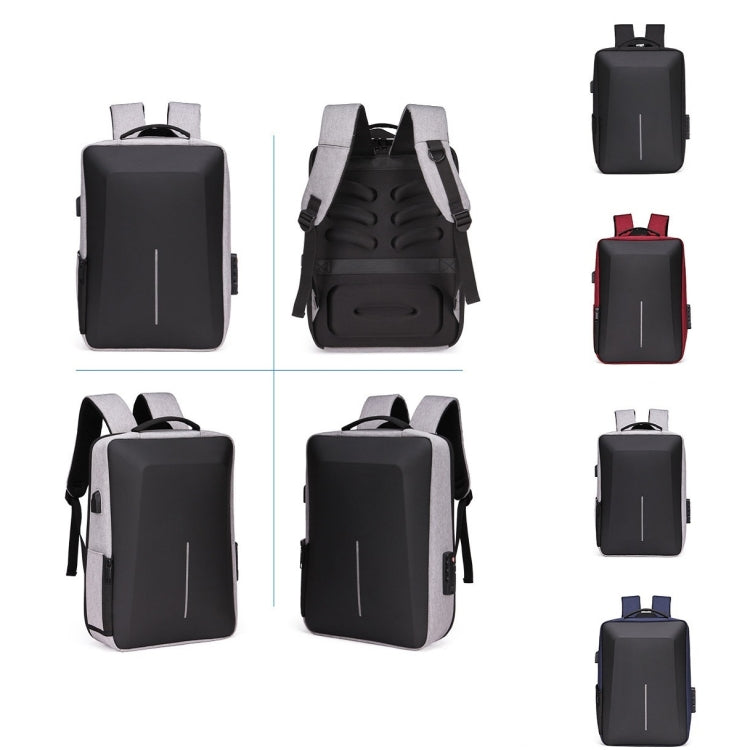 Men Business Shoulder USB External Interface Computer Bag, Color: 8001 Blue