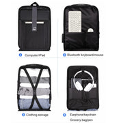 Men Business Shoulder USB External Interface Computer Bag, Color: 8001 Blue