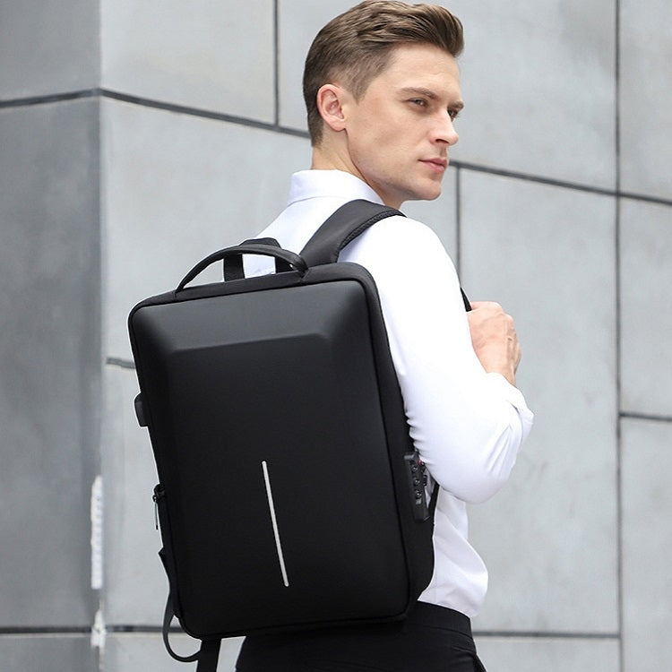 Men Business Shoulder USB External Interface Computer Bag, Color: 8001 Blue