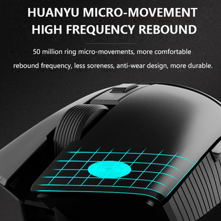 Ajazz I309Pro 1600 DPI 8 Keys Dual Mode Gaming Wireless Bluetooth Mouse(Black)
