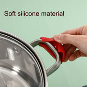 1 Pair Silicone Pot Handle Insulation Cover Iron Pot Handle Cover(Light Green)