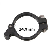 FMFXTR Bike Front Derailleur Clamp Straight Lock Turn to Clamp Converting Seat(Black 34.9mm)
