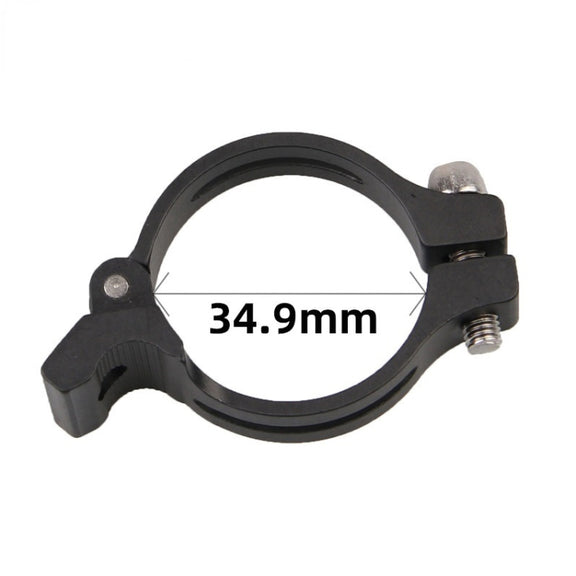 FMFXTR Bike Front Derailleur Clamp Straight Lock Turn to Clamp Converting Seat(Black 34.9mm)