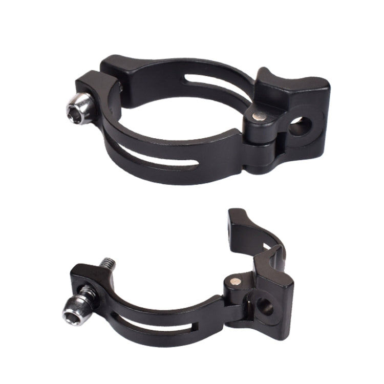 FMFXTR Bike Front Derailleur Clamp Straight Lock Turn to Clamp Converting Seat(Black 34.9mm)